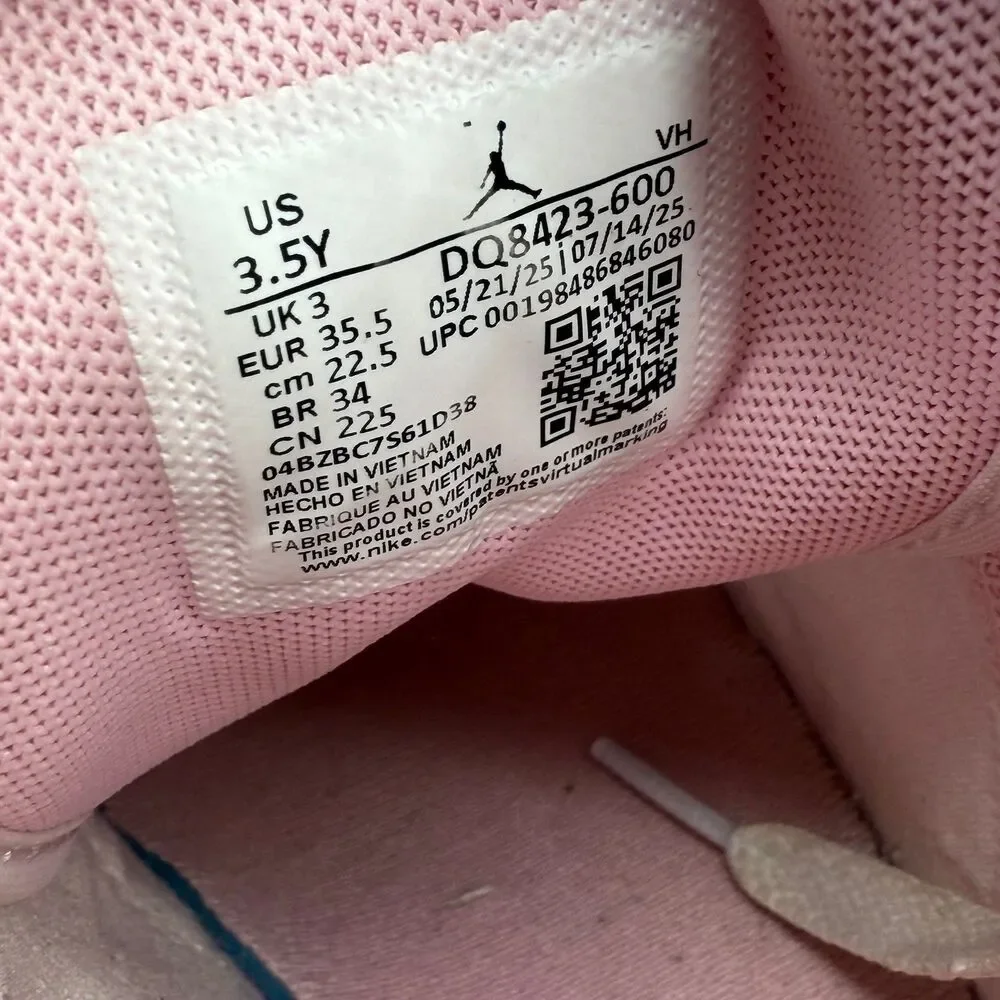 Jordan 1 Mid Pearl Pink White Valentines Day (GS) Youth Size 3.5